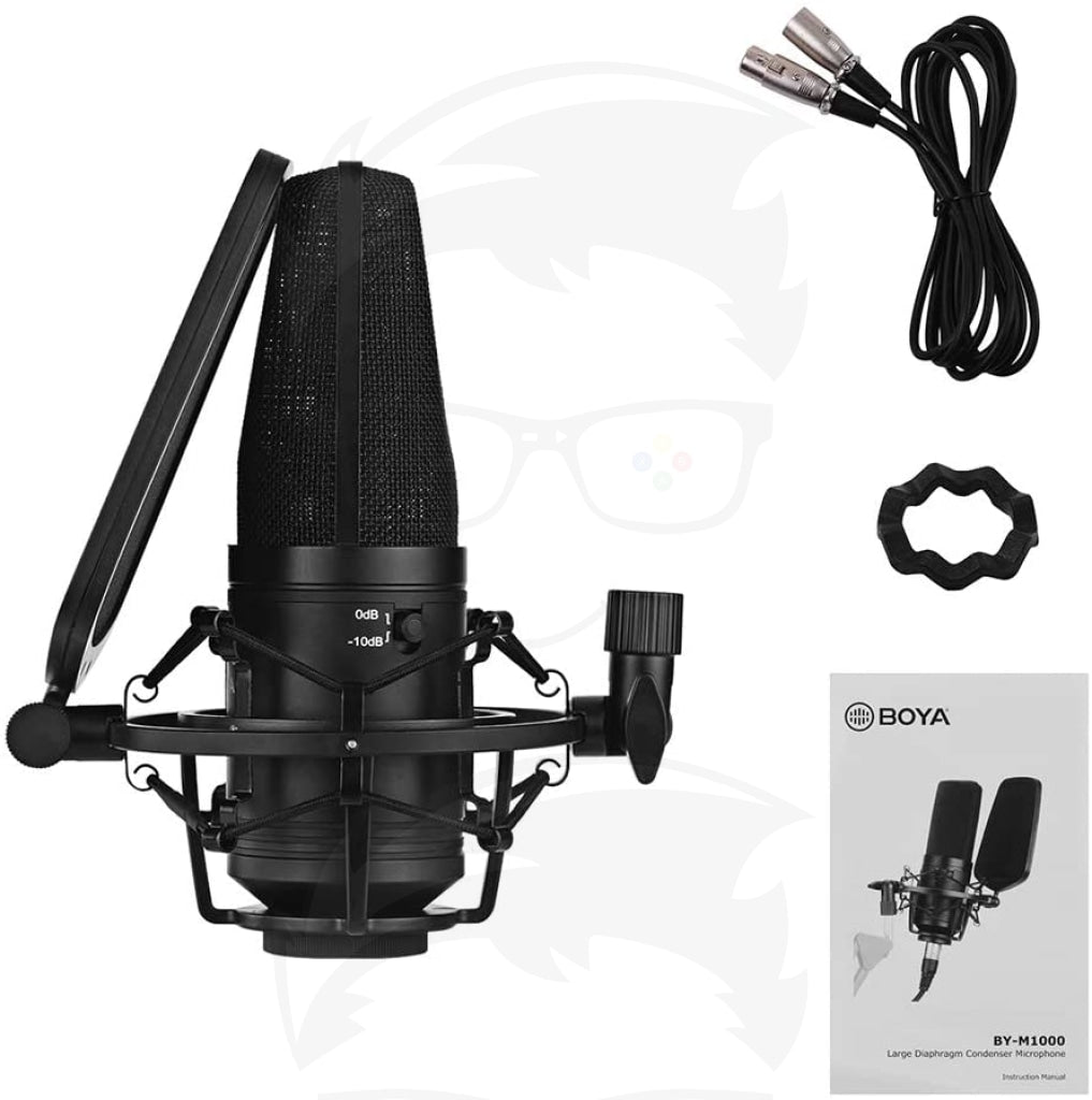 BOYA BY-M1000 Large Diaphragm Condenser Microphone BOYA BY-M1000 Large Diaphragm Condenser Microphone
